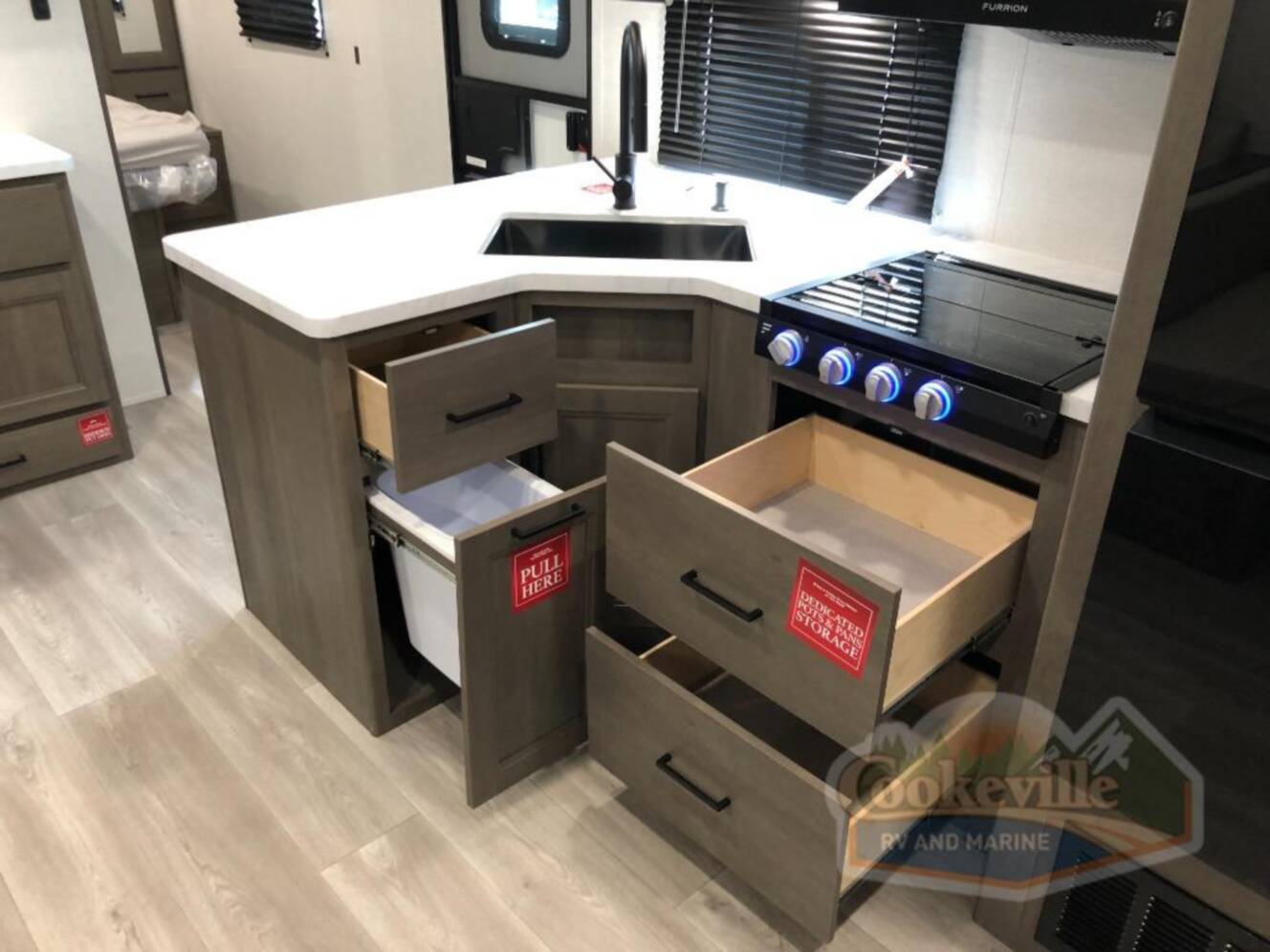 A photo of this 2026 Grand Design Transcend 325BHT