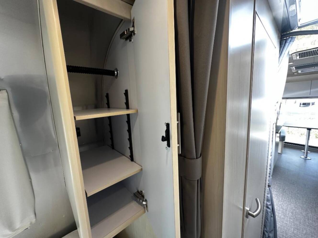 A photo of this 2026 Airstream Flying Cloud Twin Hatch with Lithium and Solar 27FB Twi