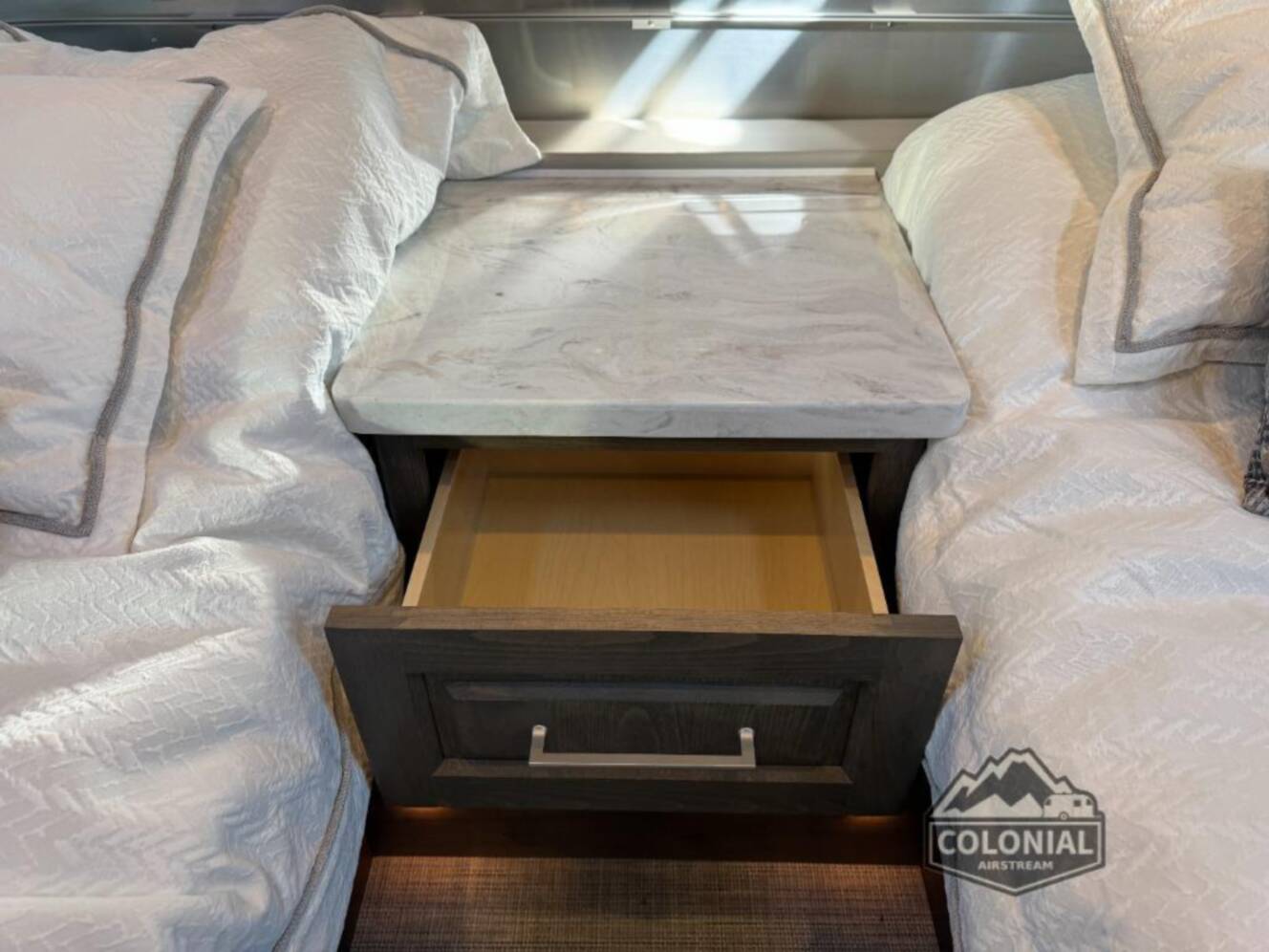 A photo of this 2026 Airstream Classic 33FBT Twin