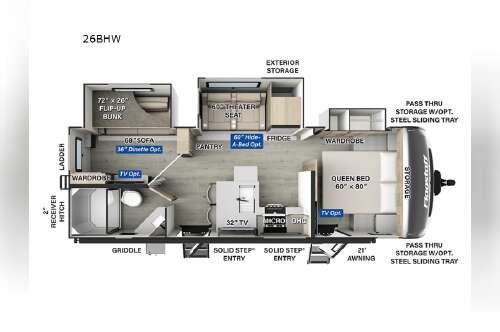 2025 Forest River Rv Flagstaff Super Lite 26BHW in muskegon MI
