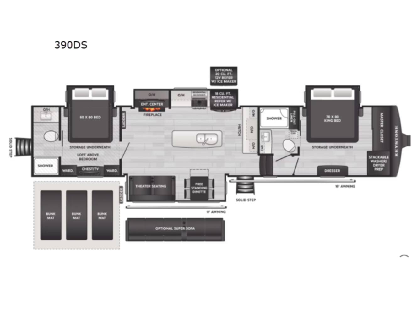 A photo of this 2026 Keystone Rv Alpine Avalanche Edition 390DS