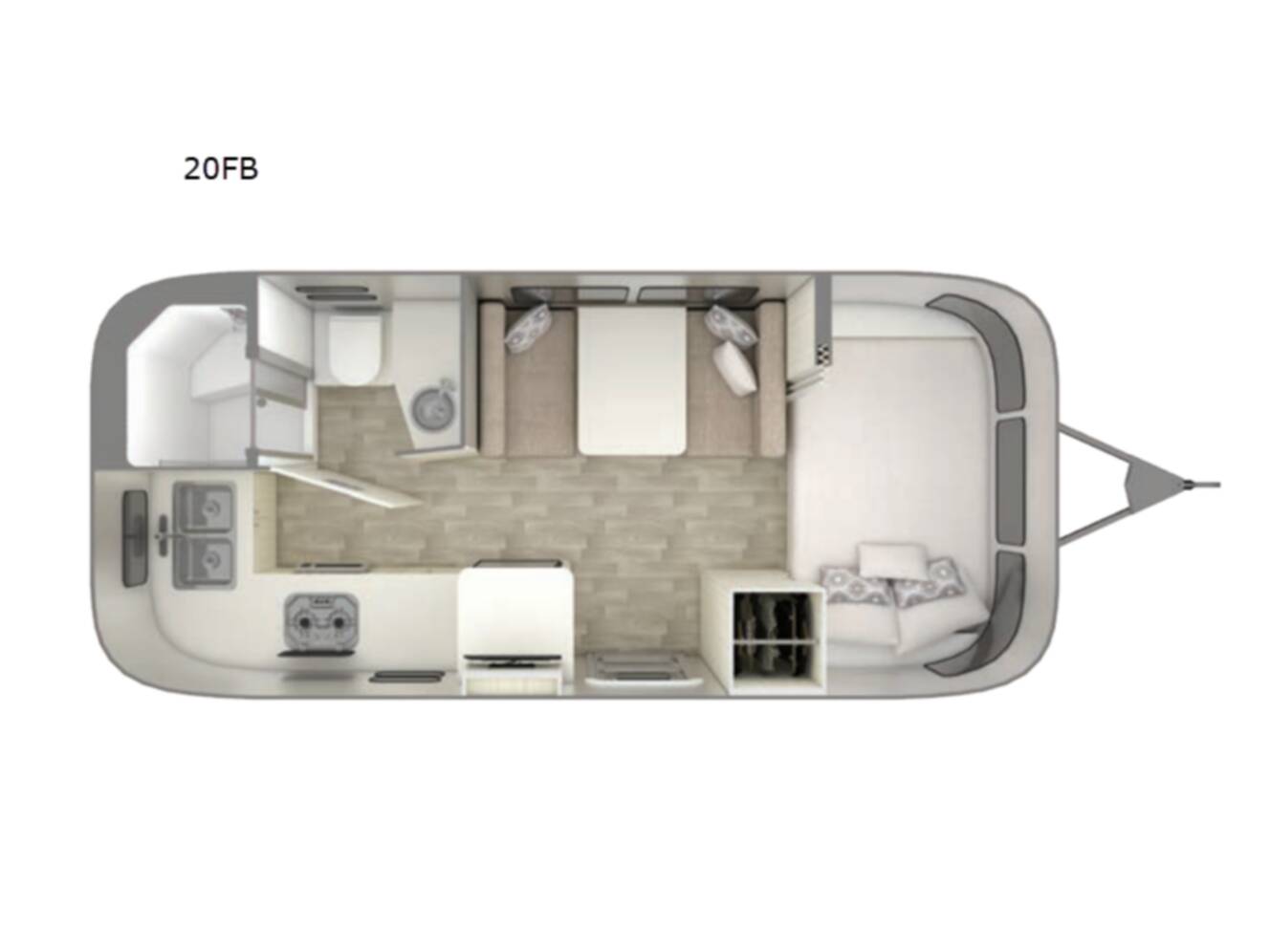 A photo of this 2026 Airstream Bambi 20FB
