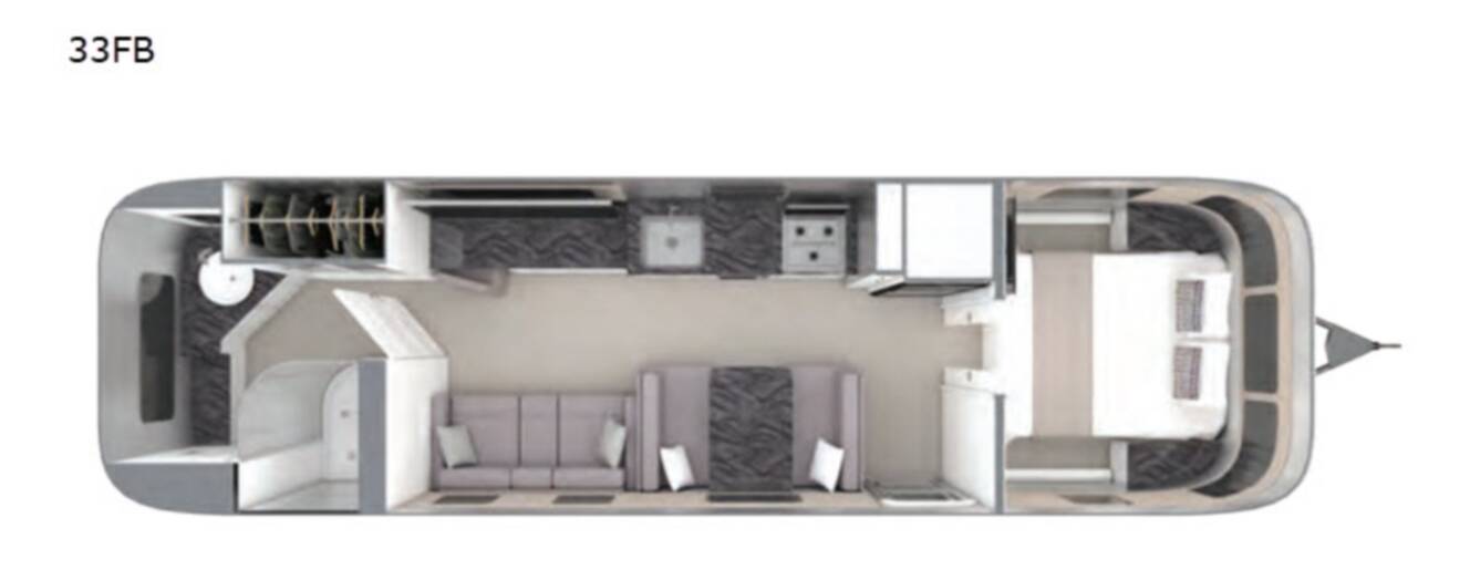 A photo of this 2021 Airstream Classic 33FBQ Queen