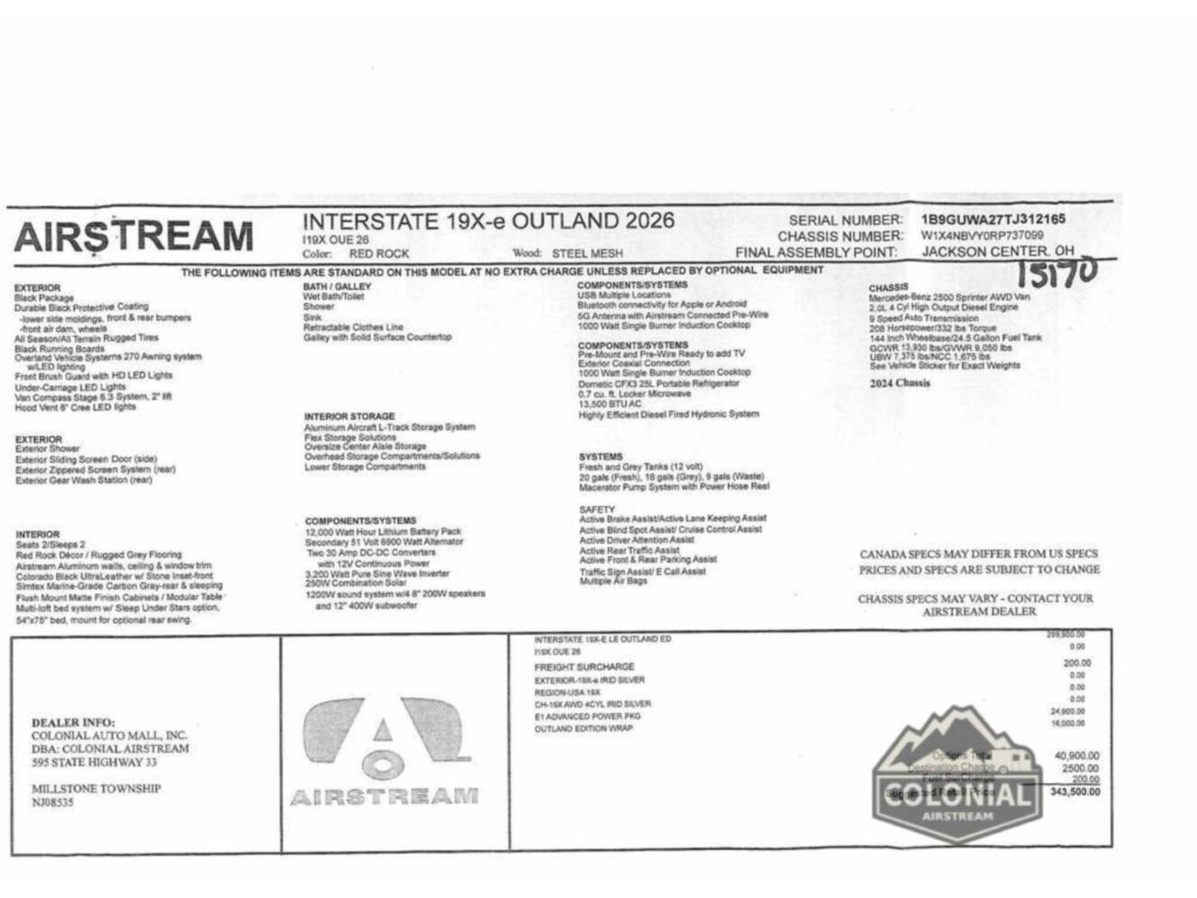 A photo of this 2026 Airstream Interstate 19X LE Outland Edition E1