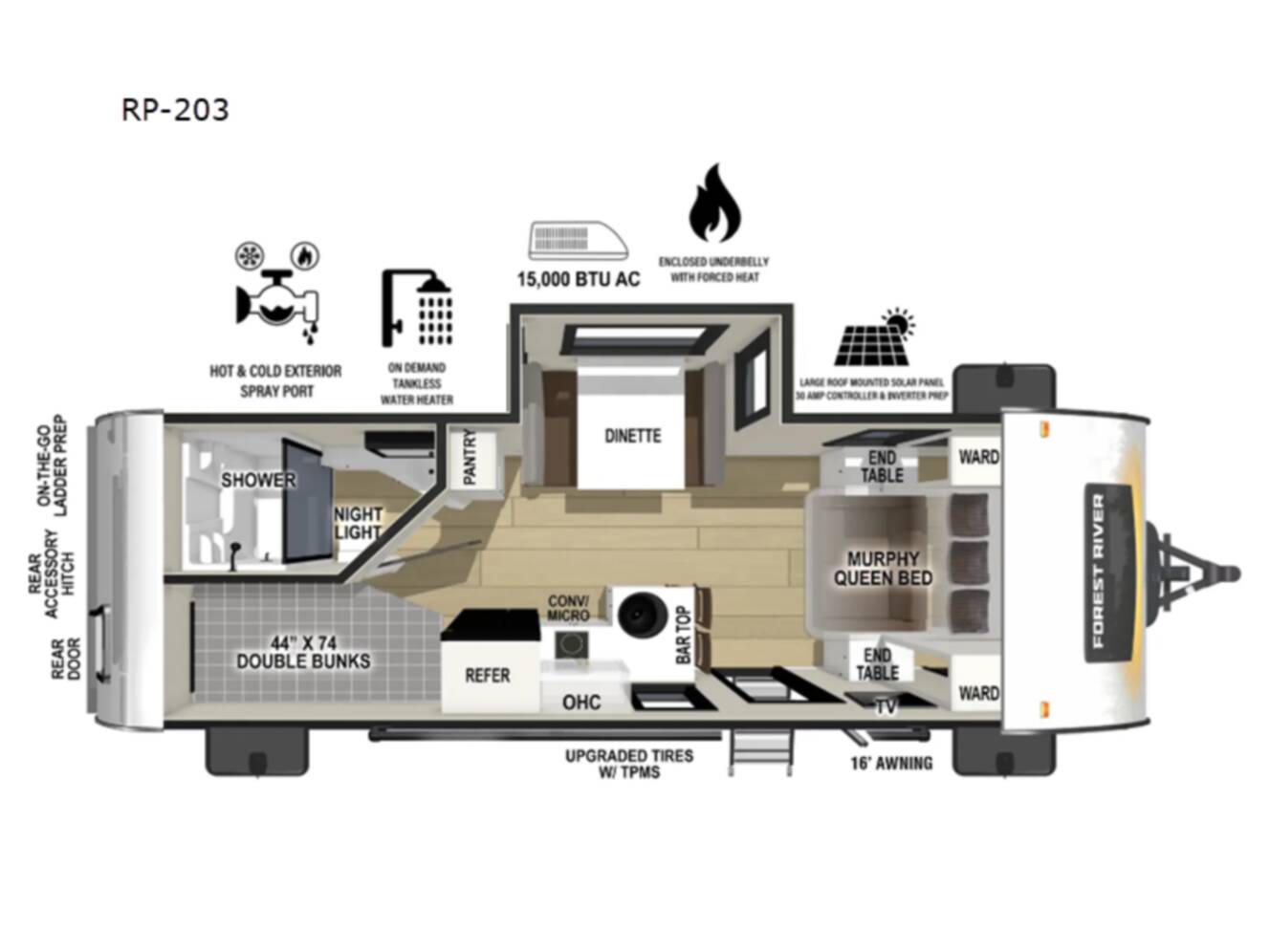 A photo of this 2025 Forest River Rv R Pod RP-203