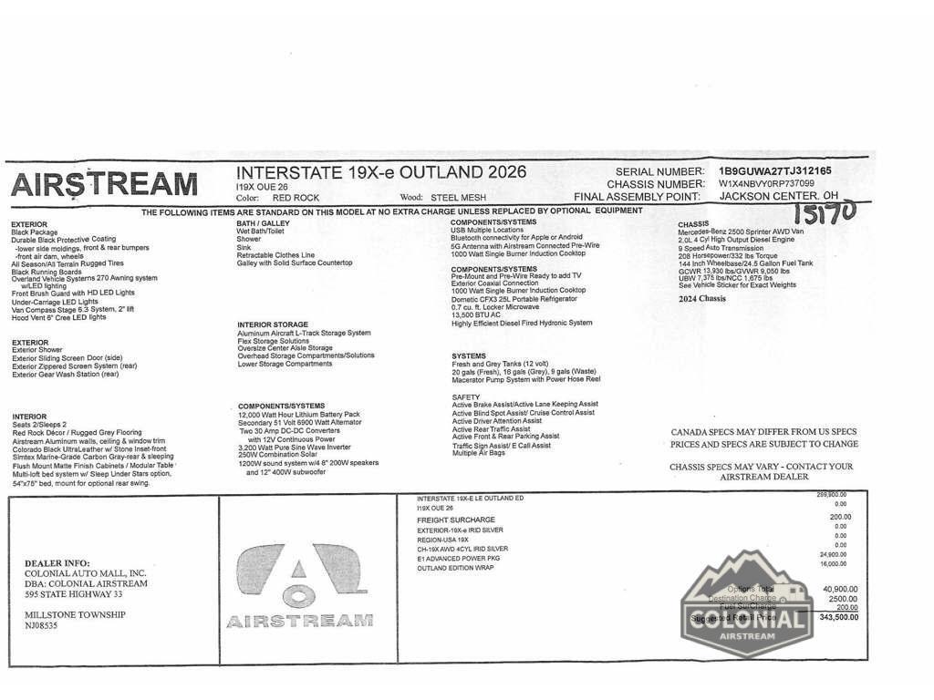 A photo of this 2026 Airstream Interstate 19X LE Outland Edition E1