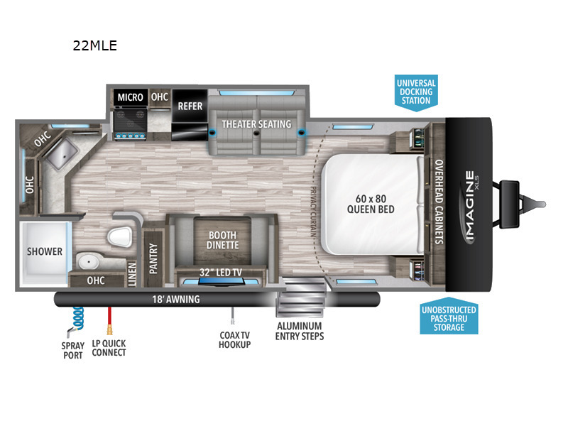 A photo of this 2022 Grand Design Imagine XLS 22MLE
