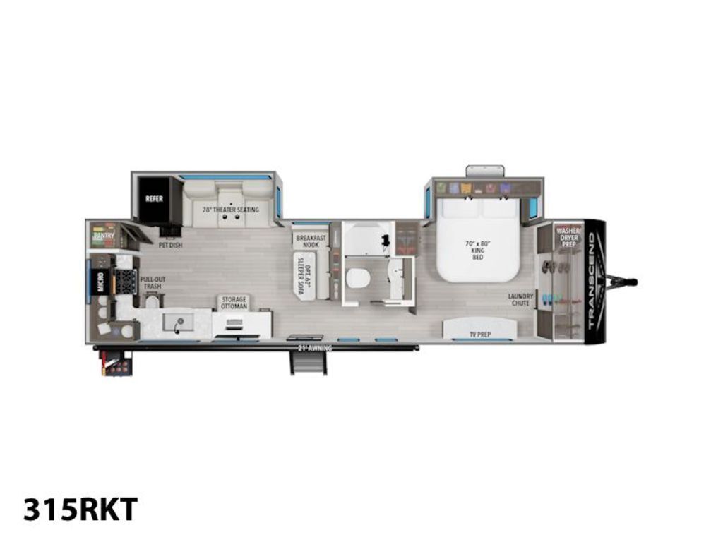 A photo of this 2026 Grand Design Transcend 315RKT