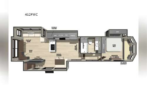 2026 Forest River Rv Cedar Creek Cottage Fifth Wheels 412FWC in elkhart IN