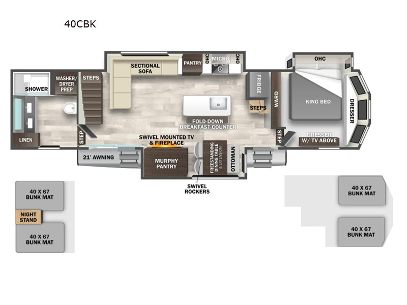 A photo of this 2025 Forest River Rv Cedar Creek Cottage 40CBK