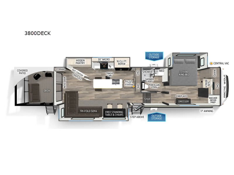 2025 Forest River Rv Cherokee Arctic Wolf Suite 3800DECK in middlebury IN