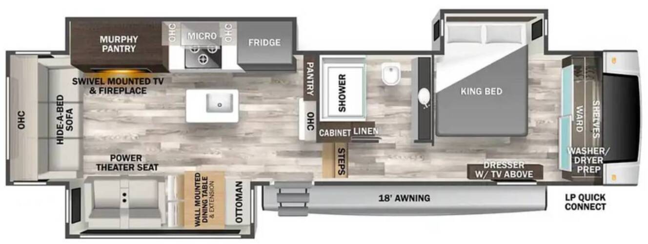 A photo of this 2023 Forest River Cedar Creek Experience 3425RL