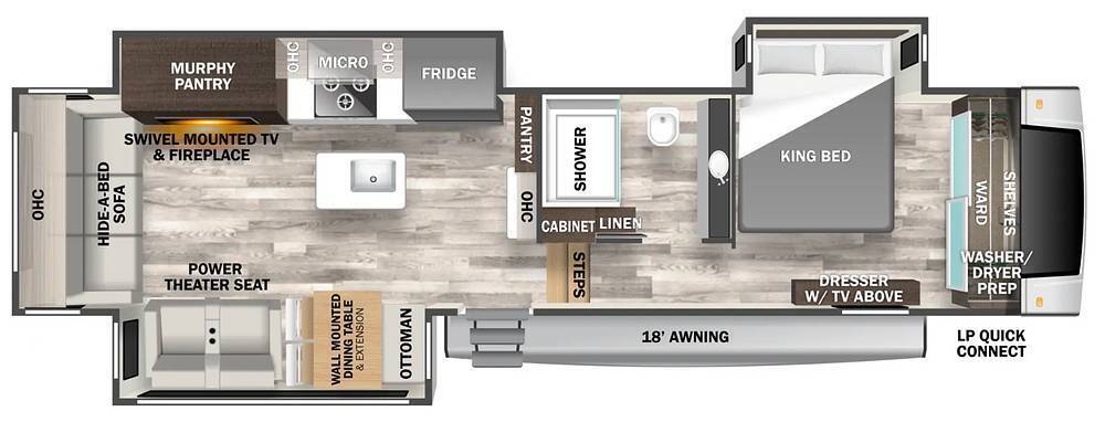 A photo of this 2023 Forest River Cedar Creek Experience 3425RL