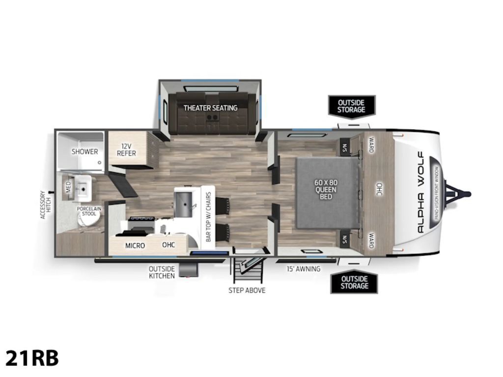 New 2026 Forest River Cherokee Alpha Wolf Travel Trailers 21RB For Sale ...