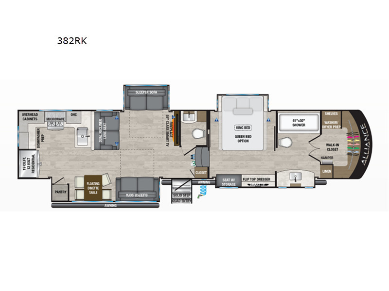 A photo of this 2024 Alliance Rv Paradigm 382RK