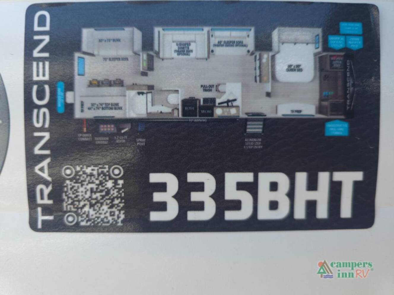 A photo of this 2025 Grand Design Transcend Xplor 335BHT