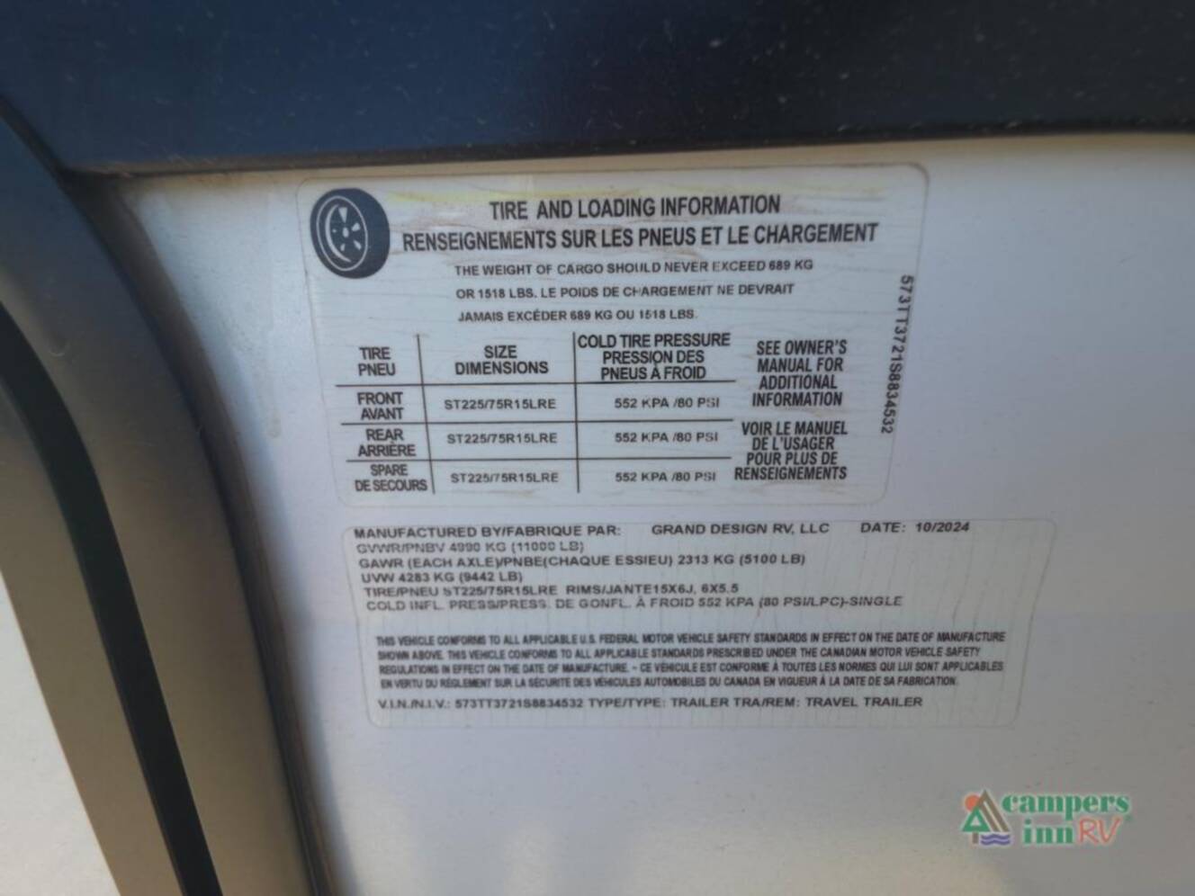 A photo of this 2025 Grand Design Transcend Xplor 335BHT