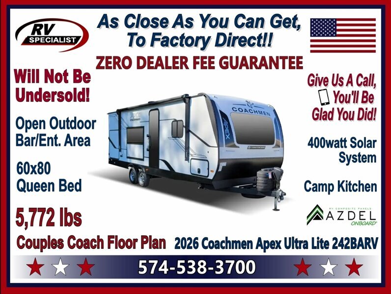 2026 Coachmen Apex Ultra-Lite 242BARV in goshen IN