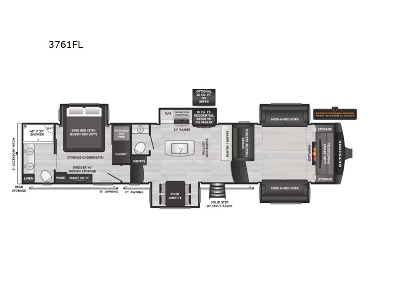 A photo of this 2026 Keystone Rv Montana 3761FL