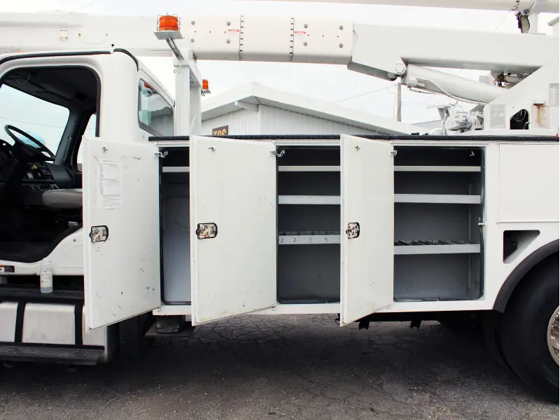 2015 FREIGHTLINER M2 106 Truck w/TEREX STC-55 HI-RANGER MATERIAL HANDLING AERIAL DEVICE-BUCKET TRUCK 