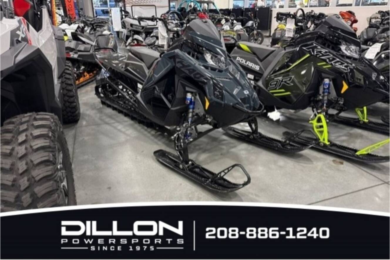 A photo of this 2026 Polaris® SNO-26 BOOST RMK KHAOS 155 Patriot Boost