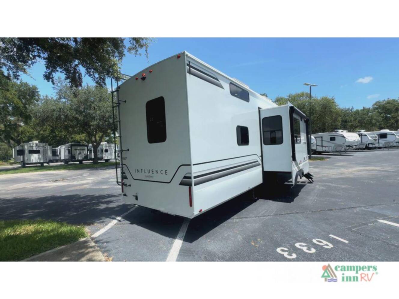 A photo of this 2026 Grand Design Influence 3804DS