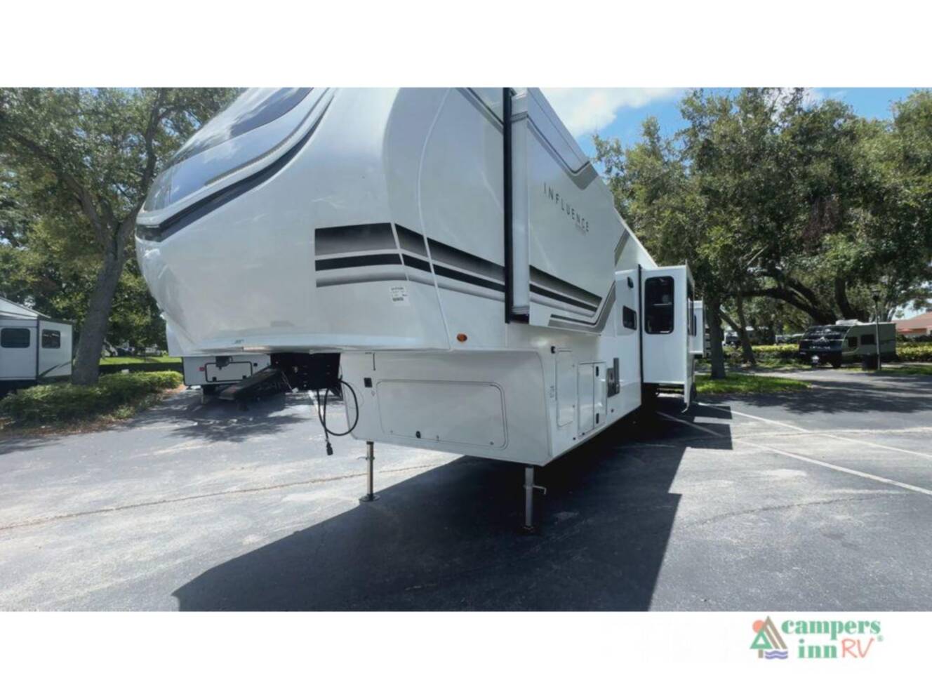 A photo of this 2026 Grand Design Influence 3804DS