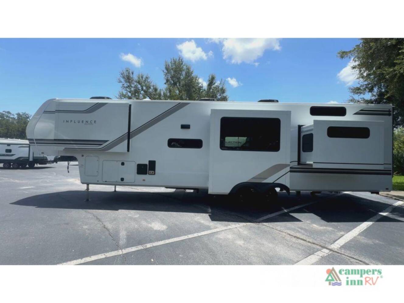 A photo of this 2026 Grand Design Influence 3804DS