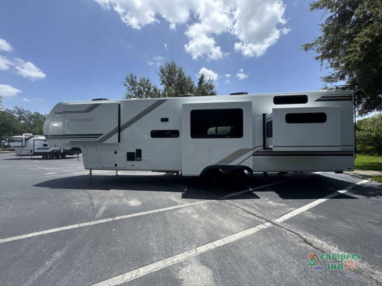 A photo of this 2026 Grand Design Influence 3804DS
