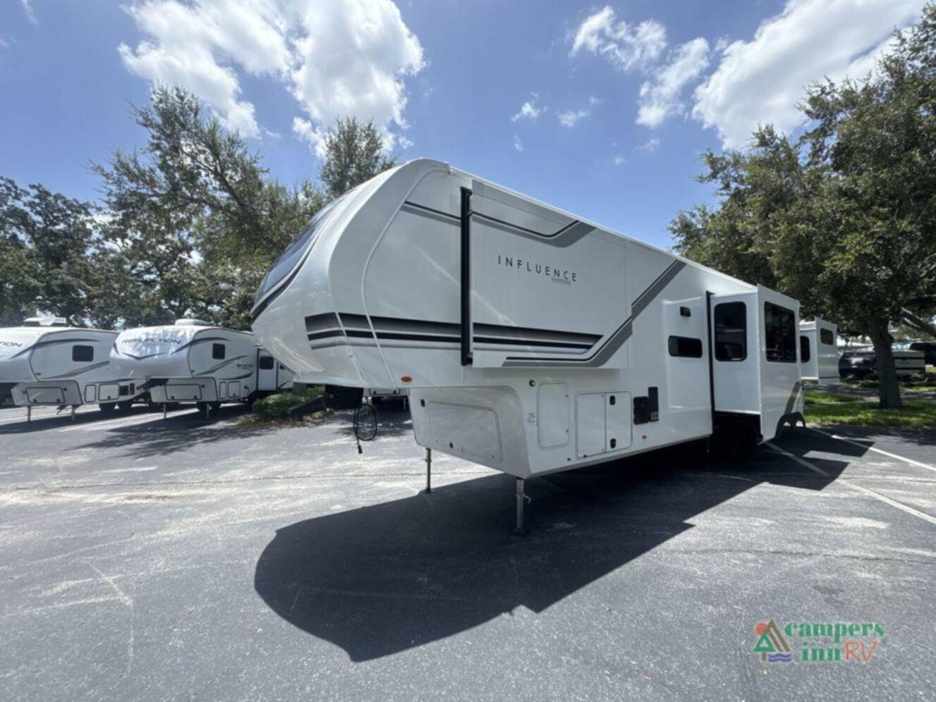 A photo of this 2026 Grand Design Influence 3804DS