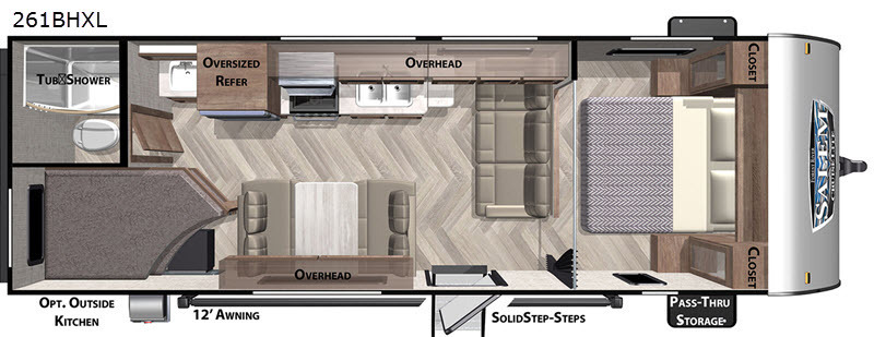 A photo of this 2020 Forest River Rv Salem Cruise Lite 261BHXL