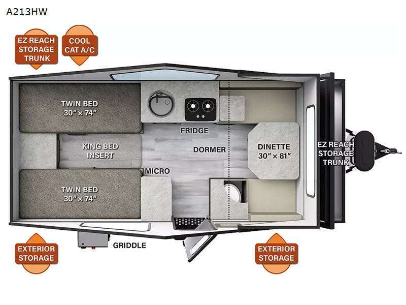 2023 Forest River Rv Rockwood Hard Side High Wall Series A213HW in adamsburg PA