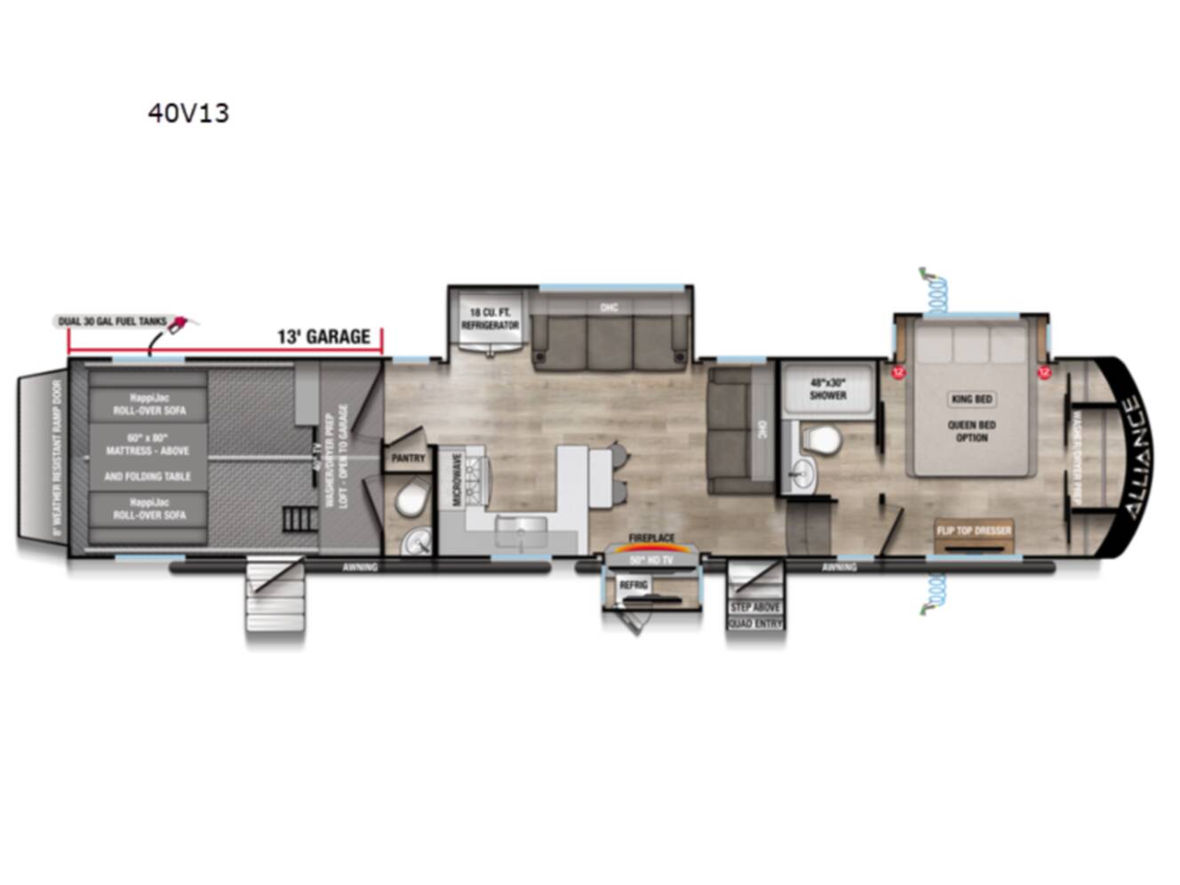 A photo of this 2026 Alliance Rv Valor 40V13