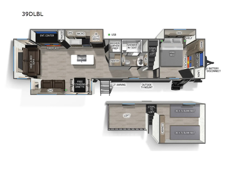 2026 Forest River Rv Cherokee Timberwolf Black Label 39DLBL in bunker hill IN