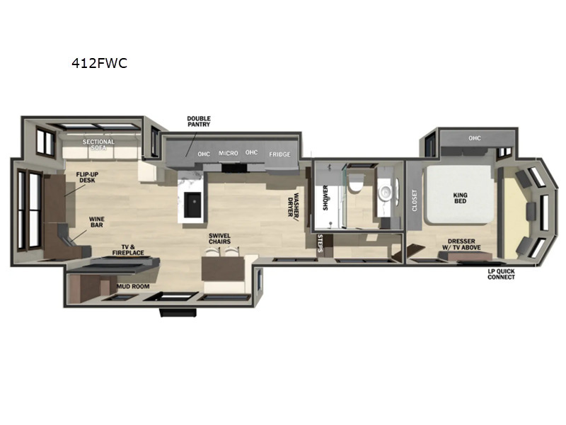 A photo of this 2026 Forest River Rv Cedar Creek 412FWC