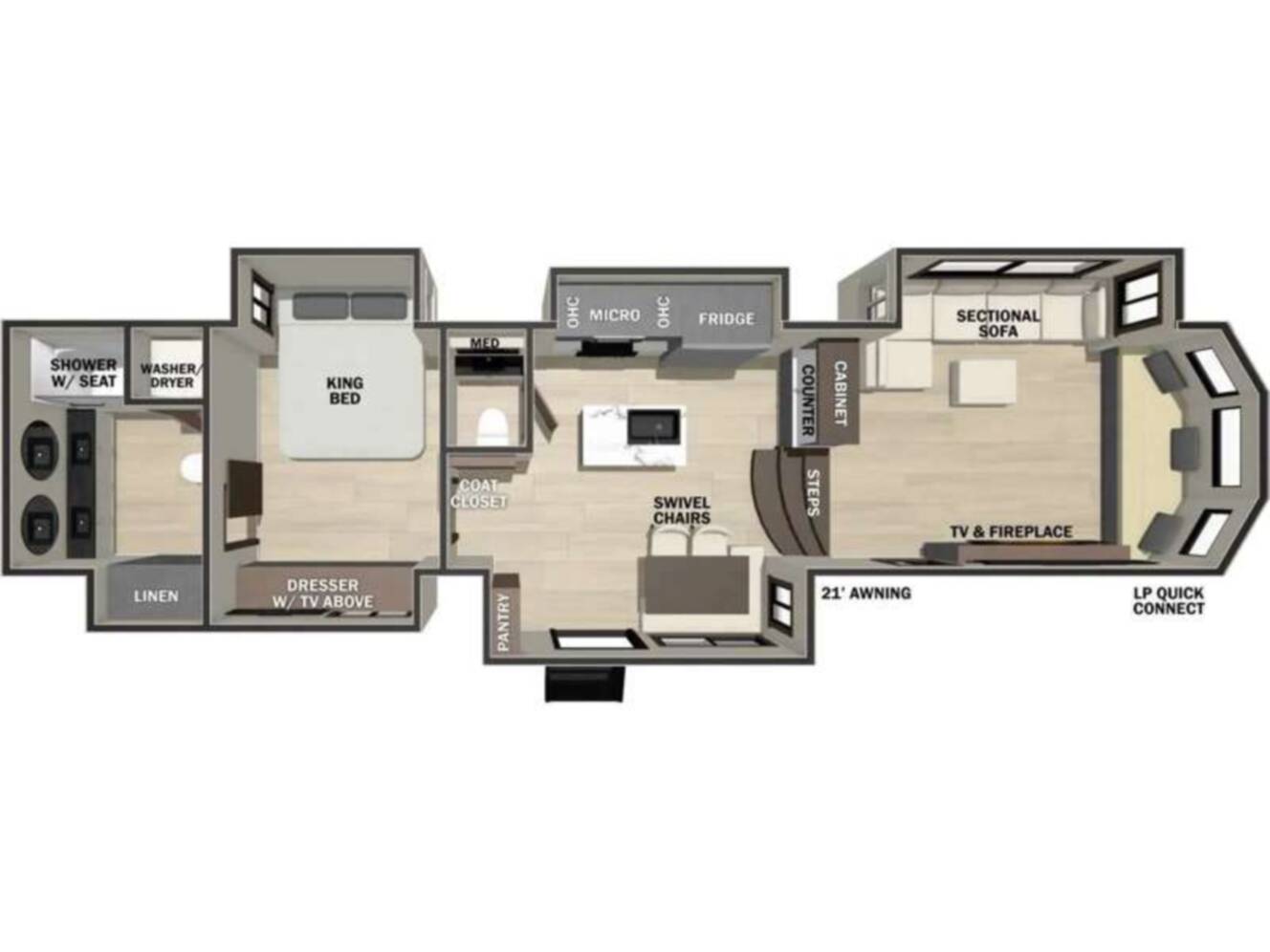 A photo of this 2026 Forest River Rv Cedar Creek Cottage 413FWC