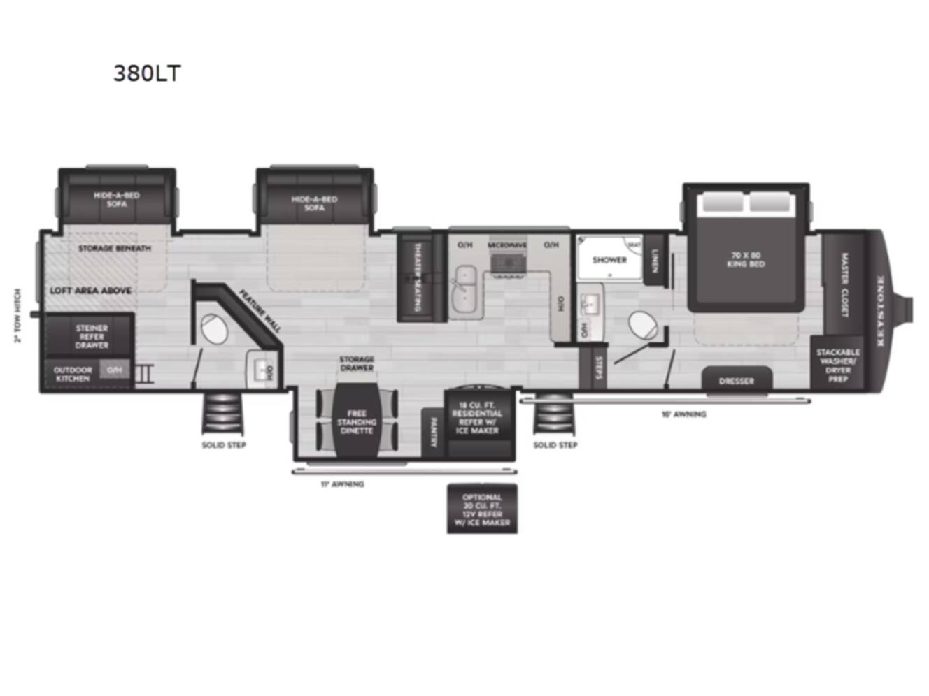 A photo of this 2026 Keystone Rv Alpine Avalanche Edition 380LT