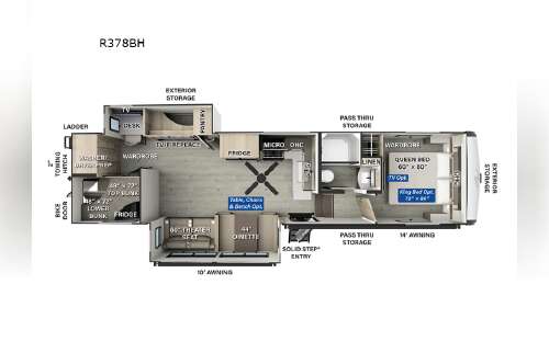 2025 Forest River Rv Rockwood Signature R378BH in shipshewana IN