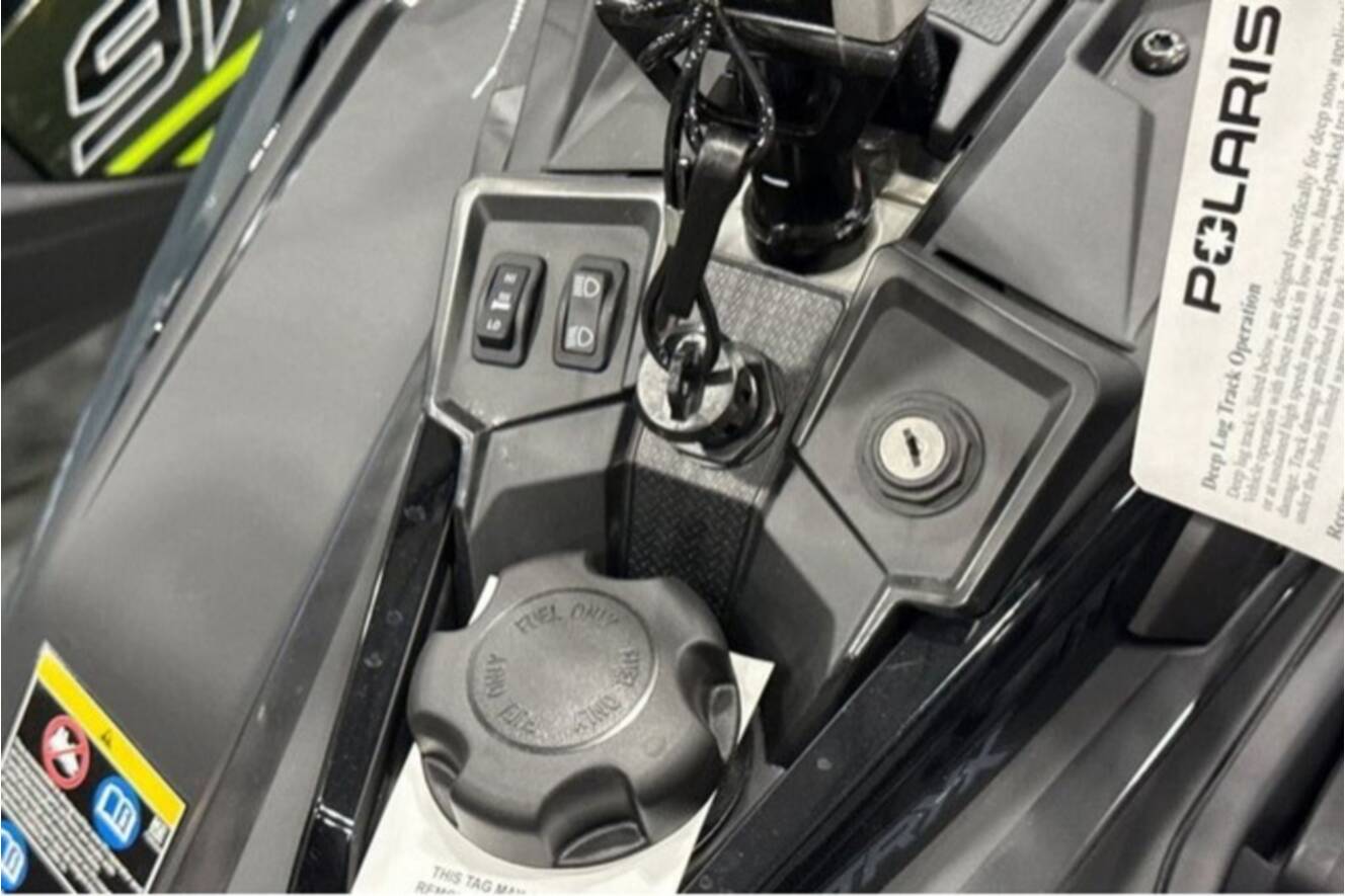 A photo of this 2026 Polaris® SNO-26 BOOST RMK KHAOS 155 Patriot Boost