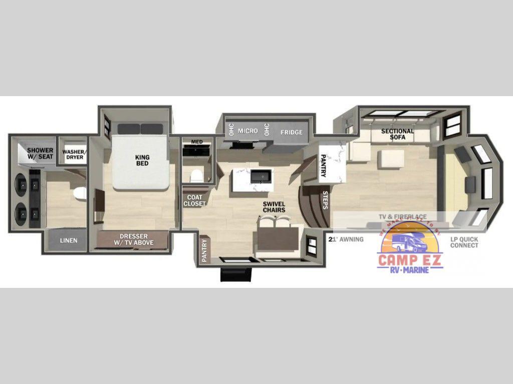 A photo of this 2026 Forest River Rv Cedar Creek Cottage 413FWC