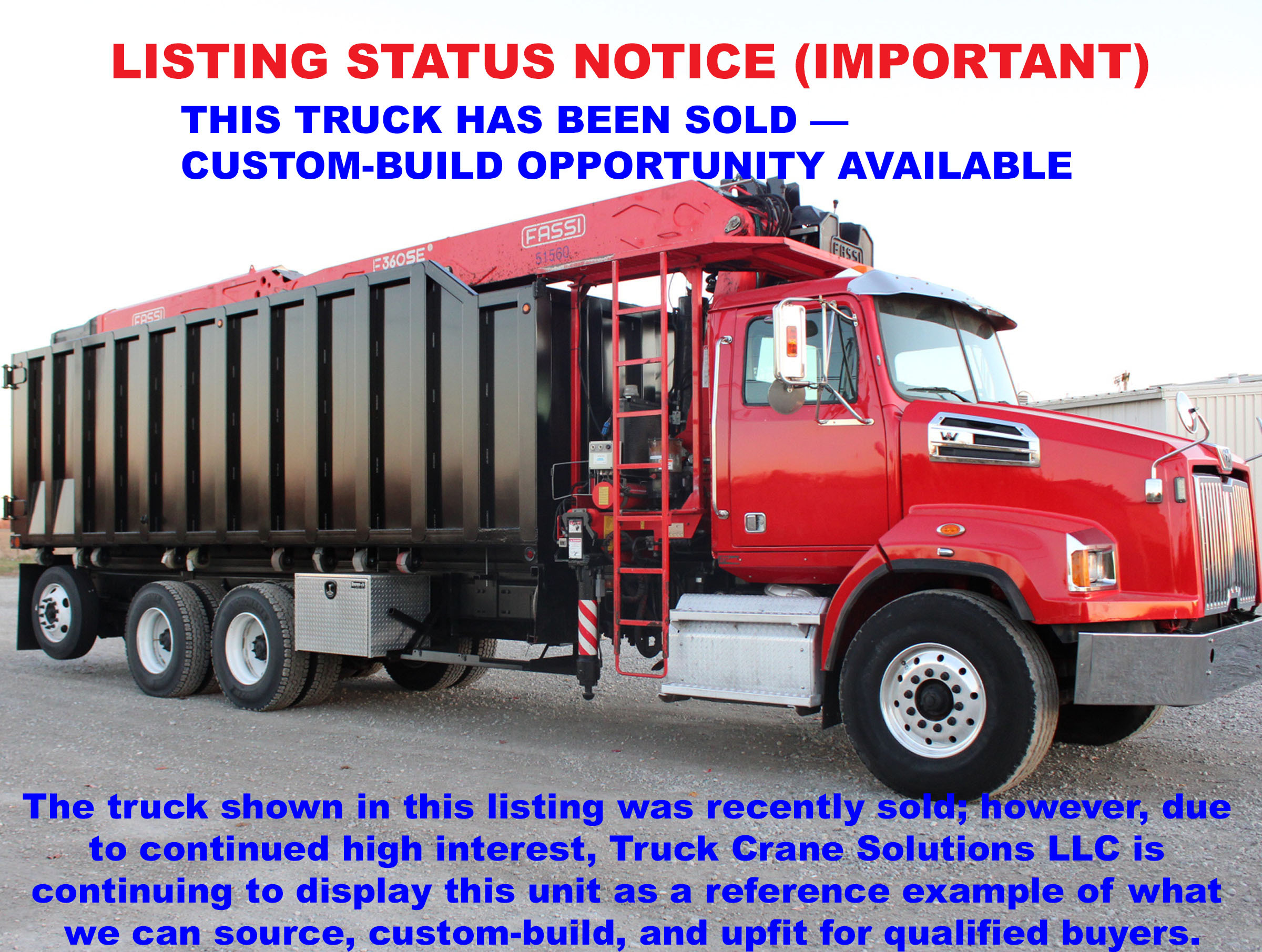 2016 WESTERN STAR 4700SB CONVENTIONAL FASSI CRANE (NEW) GRAPPLE SAW & 24.5' DEBRIS HAUL BODY in Bluffton, IN