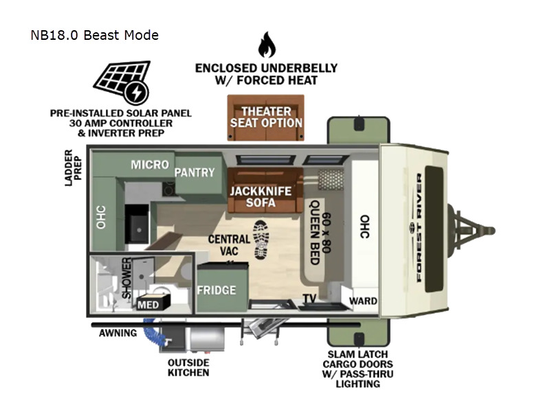 2026 Forest River Rv No Boundaries NB18.0 Beast Mode in grand terrace CA