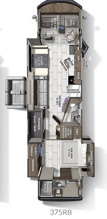 A photo of this 2022 Coachmen Encore 375RB