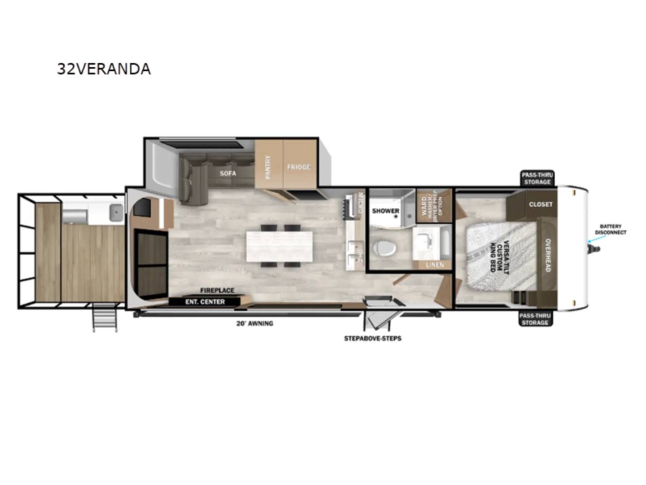 A photo of this 2025 Forest River Rv Wildwood 32VERANDA
