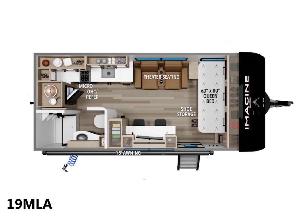 A photo of this 2026 Grand Design Imagine AIM 19MLA