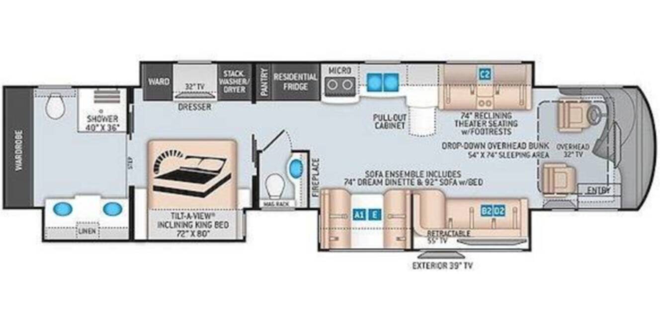 A photo of this 2021 Thor Motor Coach Tuscany 45MX