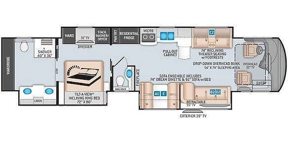 A photo of this 2021 Thor Motor Coach Tuscany 45MX