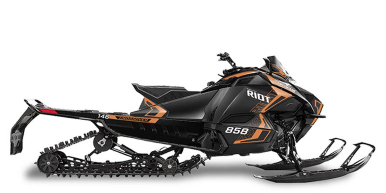 A photo of this 2026 Arctic Cat Riot 858 Sno Pro 1.75 ES (Arctic Cat G8 Gauge)