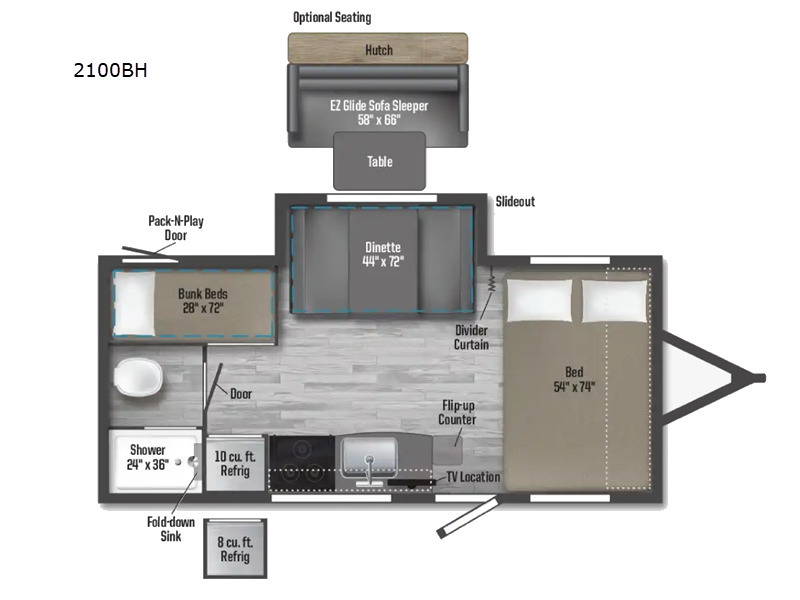 A photo of this 2026 Winnebago Micro Minnie 2100BH