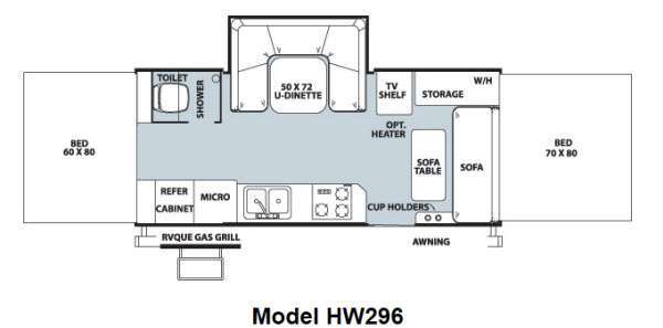 2012 Forest River Rv Rockwood High Wall Series HW296 in springville TN